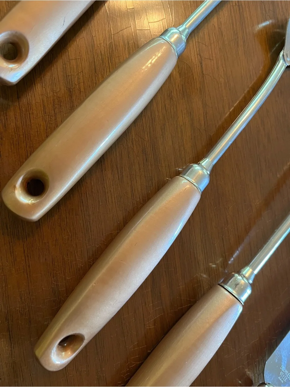 MCM Vintage EKCO “Crest” 5-Piece Kitchen Serving Utensil Set